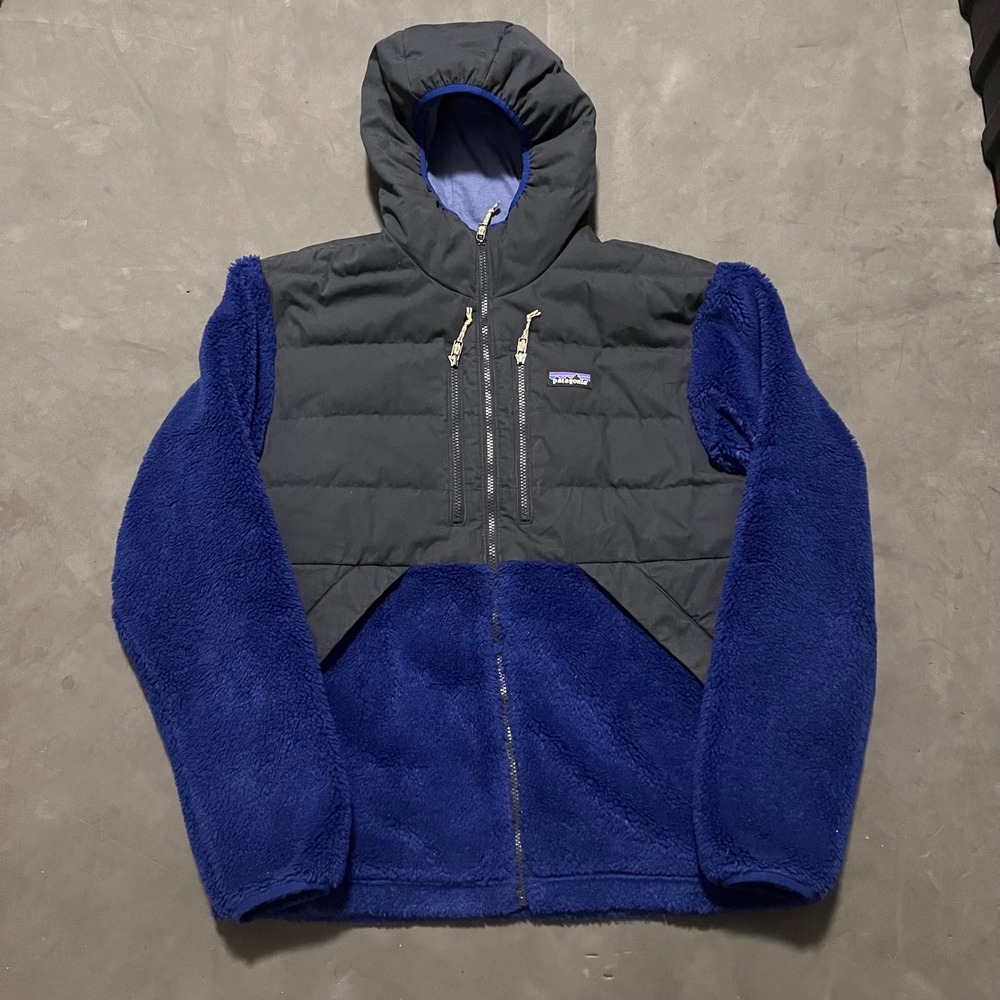 Patagonia Men's Driftwood‎ Canyon Hoody Size Medium Pile Fleece Puffer Jacket